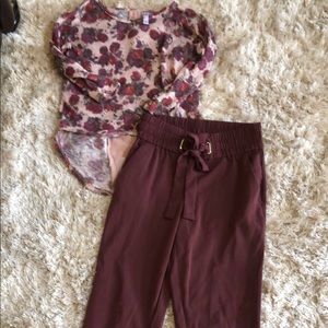 Pants and shirt set
